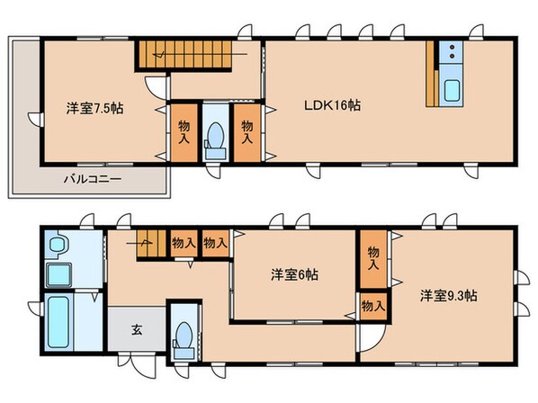 平和２丁目貸家の物件間取画像